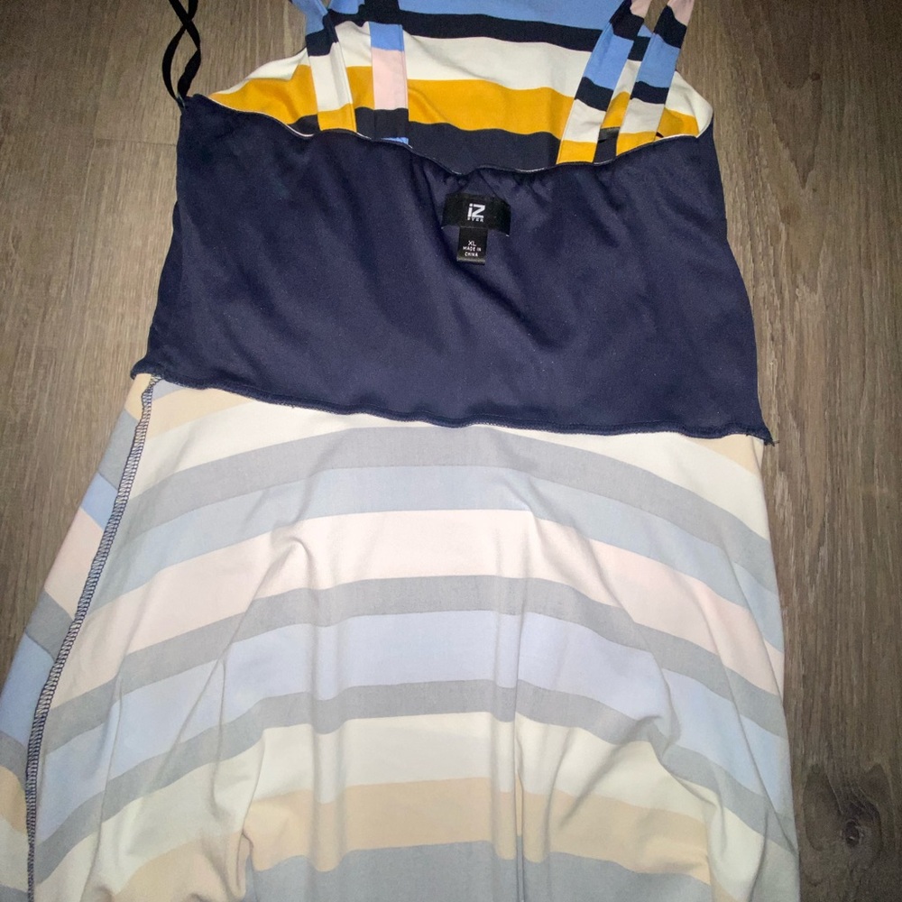 IZ Byer Halter Above The Knee Striped dress size XL (junior) - Picture 9 of 9